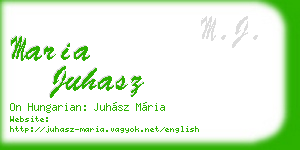maria juhasz business card