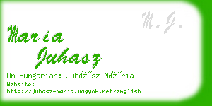 maria juhasz business card